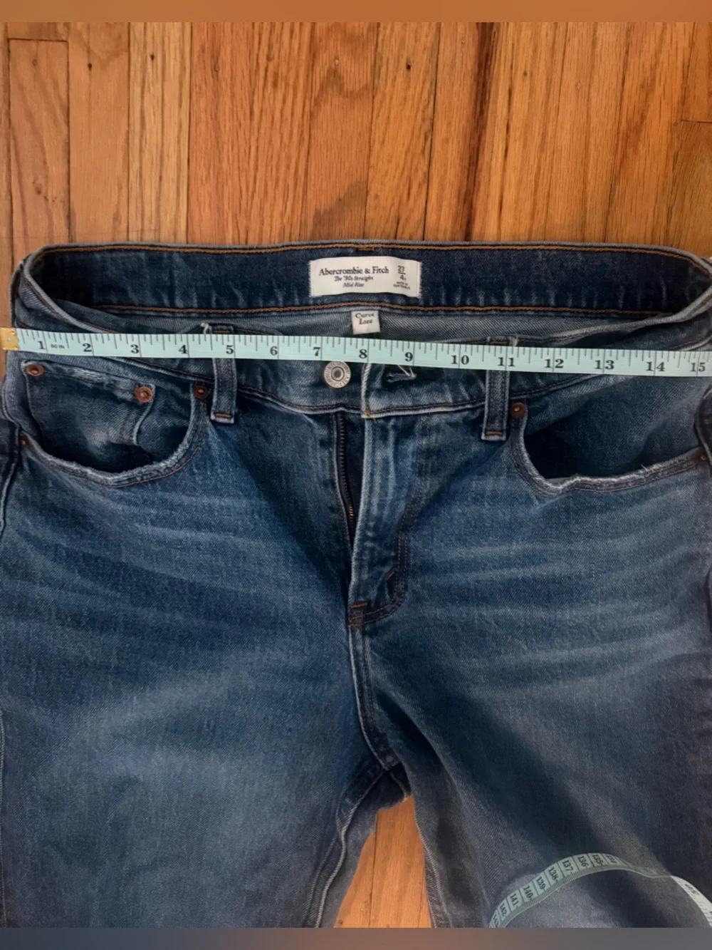 Women’s Abercrombie 90’s straight mid jeans curve love - Picture 2 of 5